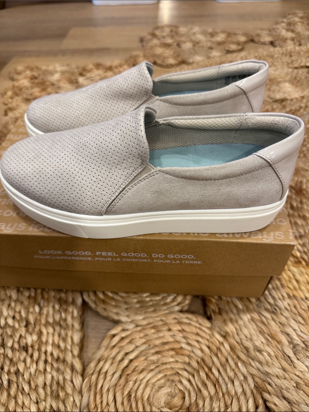 New Dr. Scholl's Taupe Madison Cloud Oyster Slip On Loafers Size 6 - Picture 4 of 10